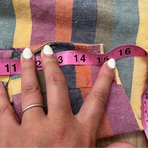 Rainbow Stripe Button-Front‎ Tank Top - Picture 6 of 10